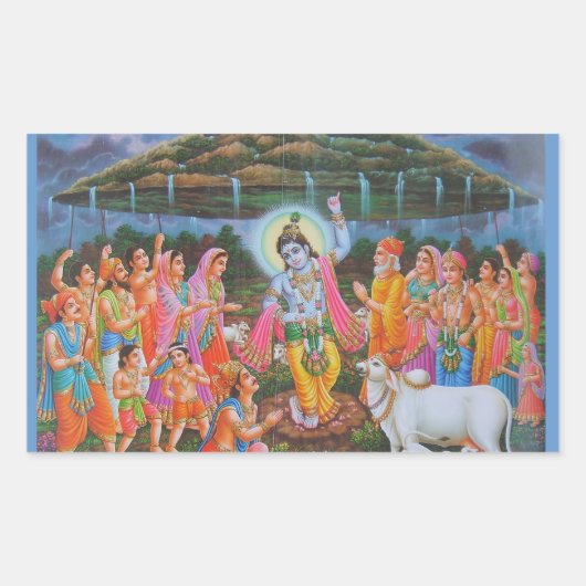 インドの神 長方形シール (正面)
