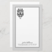 インドの種族のオオカミは|あなたの名前を加えます 便箋 (正面/裏面)