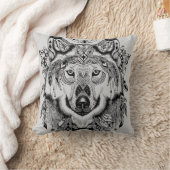 インドの種族のオオカミ クッション (ブランケット)