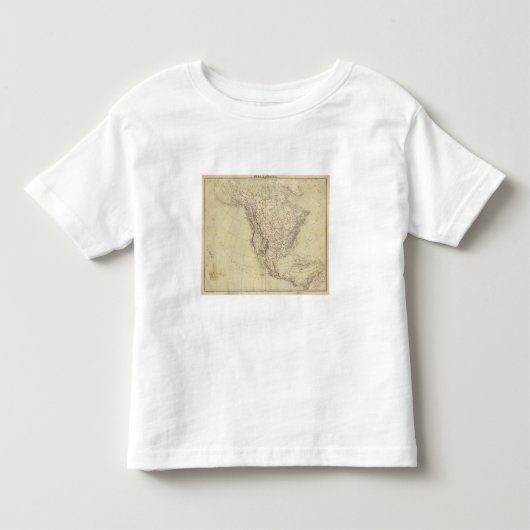 インドの種族を示す北アメリカの地図書の地図 トドラーTシャツ (正面)