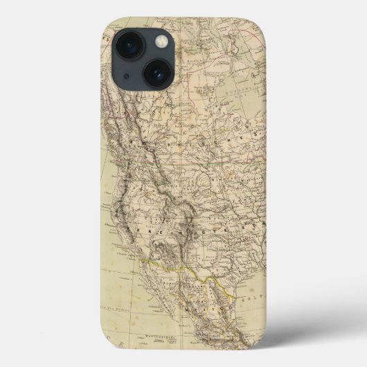 インドの種族を示す北アメリカの地図書の地図 Case-Mate iPhoneケース (裏面)
