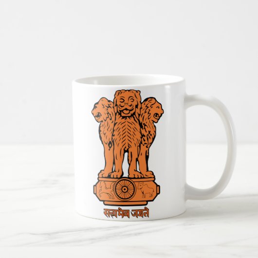 インドの紋章のマグ コーヒーマグカップ (右)