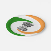 インドの紋章付き外衣 ペーパープレート (アングル)