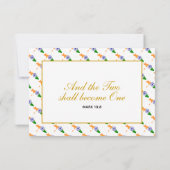 インドの結婚お祝いRSVP応答カード 出欠カード (裏面)