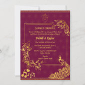インドの結婚前サングィート式招待状 招待状 (正面)