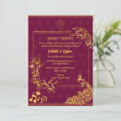 インドの結婚前サングィート式招待状 招待状 (スタンド正面)