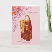 インドの結婚式おめでとうございます カード (正面)