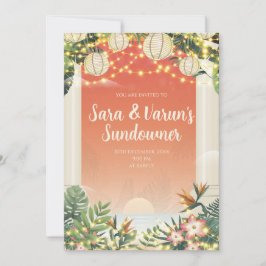 インドの結婚式のアフターパーティーの招待状（デジタル） 招待状