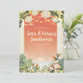 インドの結婚式のアフターパーティーの招待状（デジタル） 招待状 (スタンド正面)