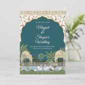 インドの結婚式の招待状 デジタルインドの結婚式 招待状 (スタンド正面)