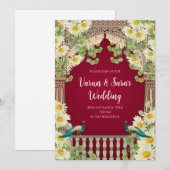 インドの結婚式の招待状 デジタルヒンズー教の招待状 招待状 (正面/裏面)