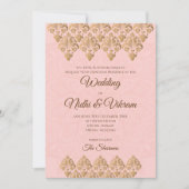 インドの結婚式の招待状 & ヒンズー教の結婚式の招待状 招待状 (正面)