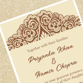 インドの結婚式の招待状 メヘンディ 招待状