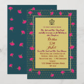 インドの結婚式の招待状  招待状 (正面/裏面)