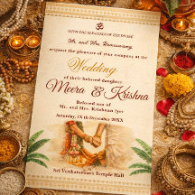 インドの結婚式の招待状