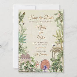 インドの結婚式のSave the dateのデジタル招待状 セーブザデート