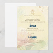 インドの結婚式カード デジタルヒンズー教の結婚式カード 招待状 (正面/裏面)