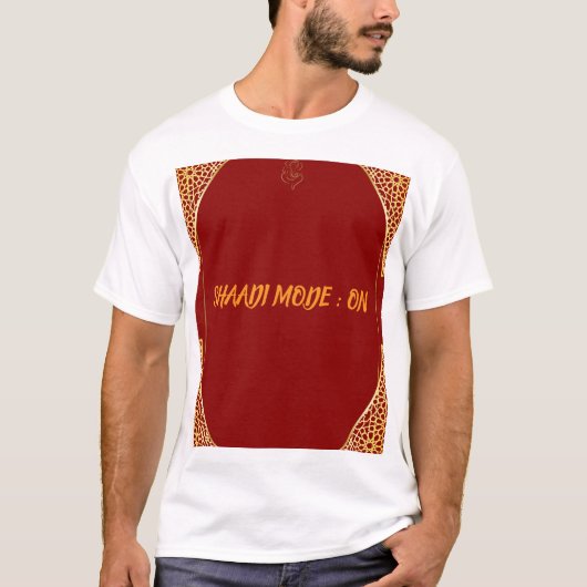 インドの結婚式ファミリーTシャツデザイン Tシャツ (正面)