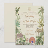 インドの結婚式招待状 デジタル ヒンズー教の結婚式 招待状 (正面/裏面)