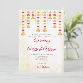 インドの結婚式招待状 & ヒンズー教の結婚式カード 招待状