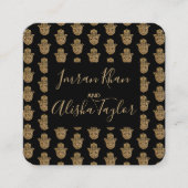 インドの結婚式 ゴールドハムサ ヘナ 発表 エンクロージャーカード (正面)