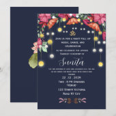 インドの結婚式 サンギート ナイト 招待状 (正面/裏面)