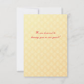 インドの結婚式 - テーブルナンバーカード 招待状 (裏面)