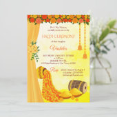 インドの結婚式 ハルディ式 招待状 (スタンド正面)