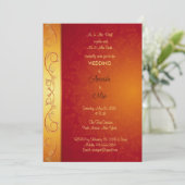 インドの結婚式 マロンとゴールドの招待状 招待状 (スタンド正面)