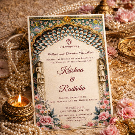 インドの結婚式 ロイヤル エスニック 高級 招待状