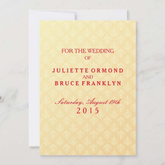 インドの結婚式-日付カードを救って下さい セーブザデート (裏面)