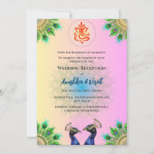 インドの結婚披露宴へのご招待 招待状 (正面)