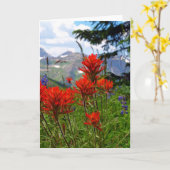 インドの絵筆 カード (黄色い花)