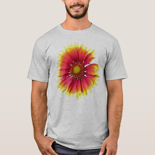 インドの総括的な花 Tシャツ (正面)