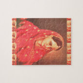 インドの美しいの花嫁の女の子の女性の女性の女神のギフト ジグソーパズル (横)