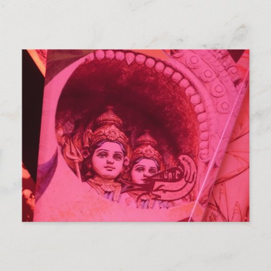 インドの美女をクリスタルで表現 ポストカード (正面)