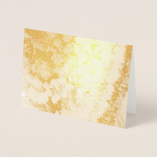 インドの花の花輪 箔カード (正面)