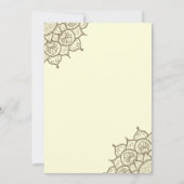 インドの花婿ハルディセレモニー 招待状 (裏面)