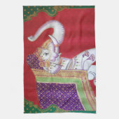 インドの芸術象の台所タオル キッチンタオル (縦)