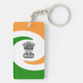 インドの螺線形の旗 キーホルダー (裏面)