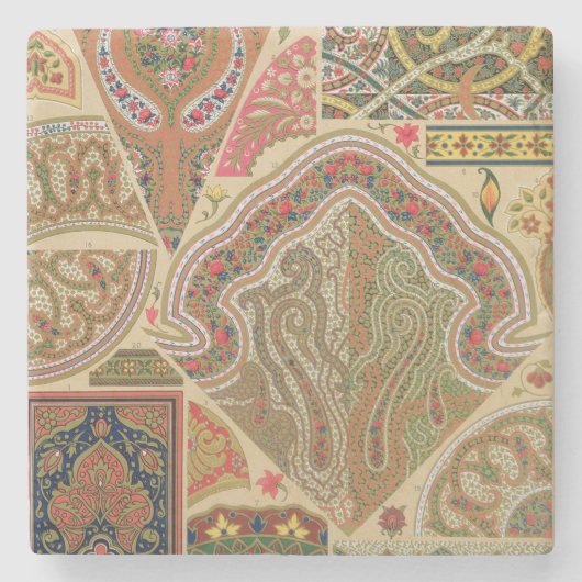 インドの装飾、「Polychrome OrnaからのプレートXIX ストーンコースター (正面)