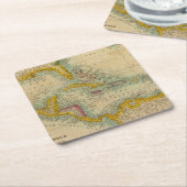 インドの西の島 スクエアペーパーコースター (アングル)