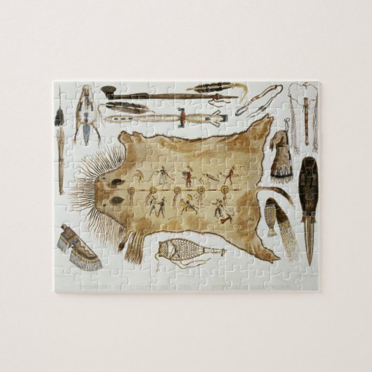 インドの道具および腕は、容積2 oからの21をめっきします ジグソーパズル (横)