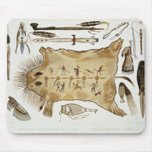 インドの道具および腕は、容積2 oからの21をめっきします マウスパッド (正面)