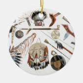 インドの道具および腕は、容積2 oからの48をめっきします セラミックオーナメント (正面)