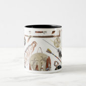 インドの道具および腕は、容積2 oからの48をめっきします ツートーンマグカップ (中央)