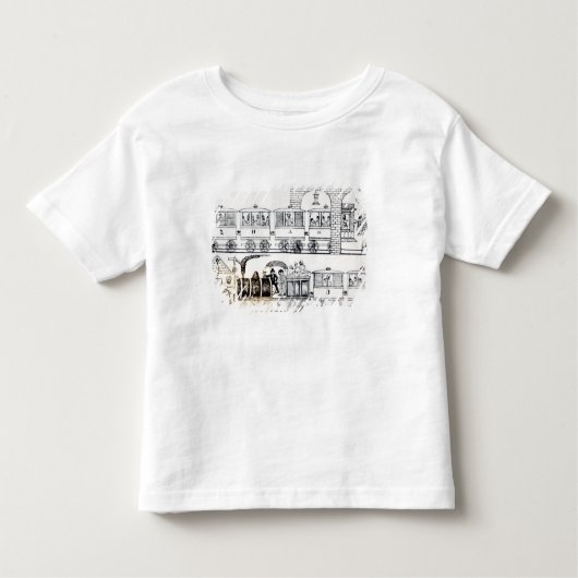 インドの鉄道 トドラーTシャツ (正面)
