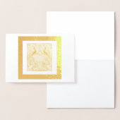 インドの青い孔雀2羽のホログラムカード 箔カード (ディスプレー)