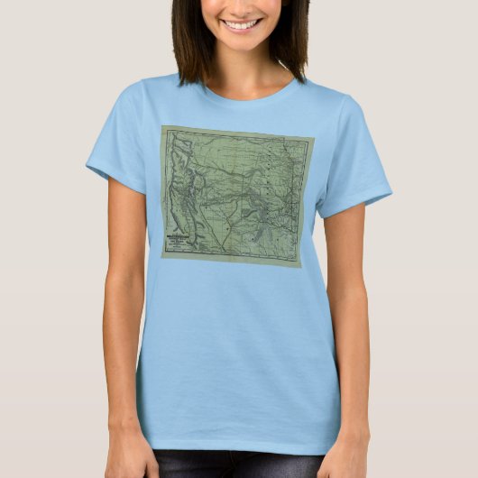 インドの領域のJosiah Gregg 1844の地図 Tシャツ (正面)