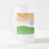"インドの"太陽 フロストグラスビールジョッキ (正面左)